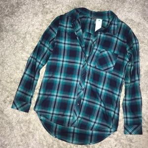 Blue Flannel Button Down